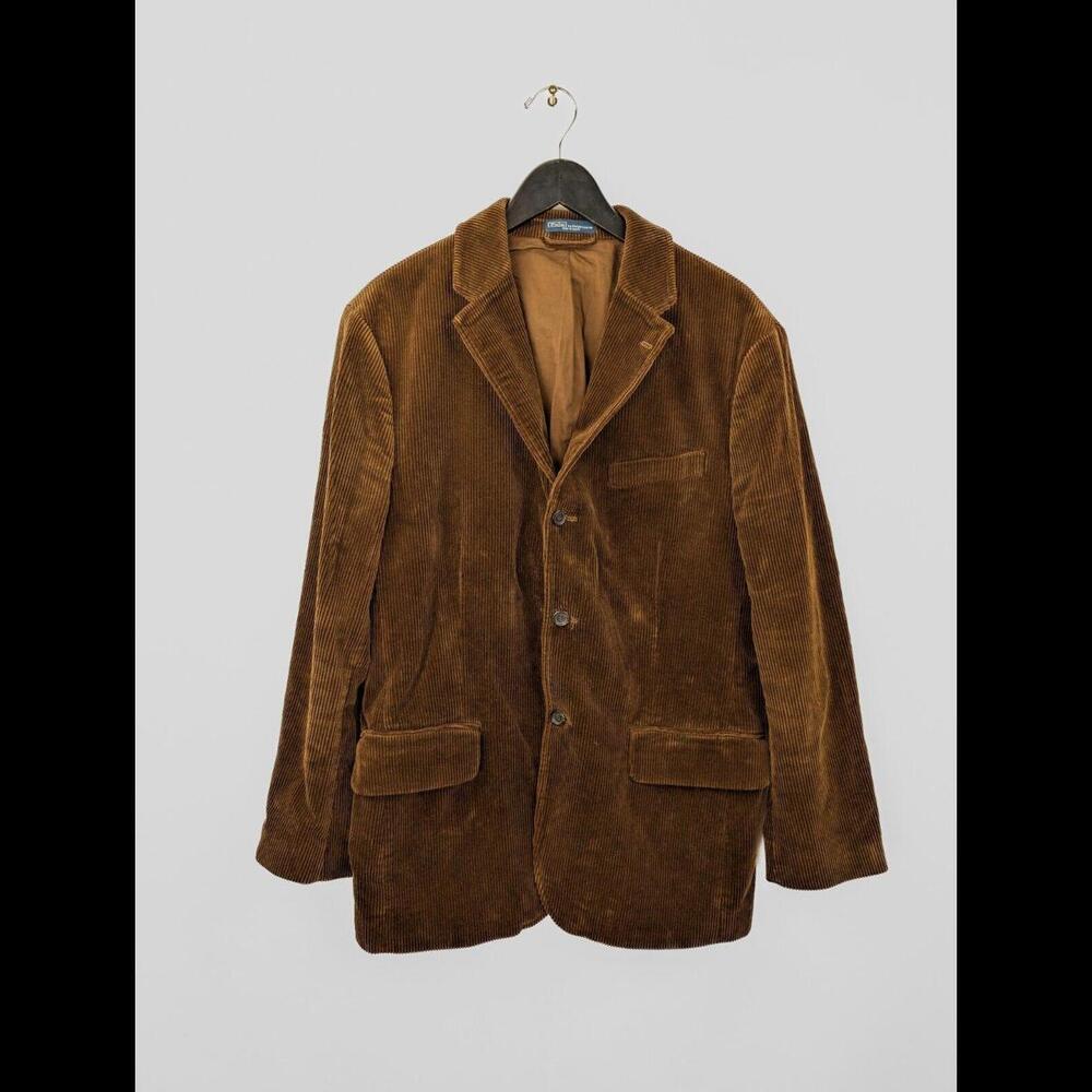POLO RALPH LAUREN Men's Sz US M Brown Corduroy Blazer Jacket